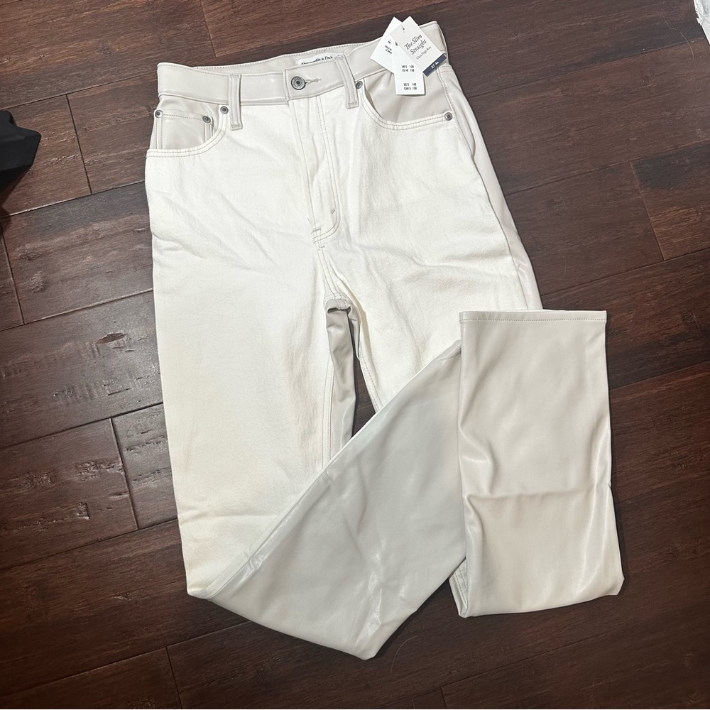 Abercrombie & Fitch Women's White Boot Cut Jeans